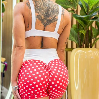 CONJUNTO CURTO POA VERMELHO